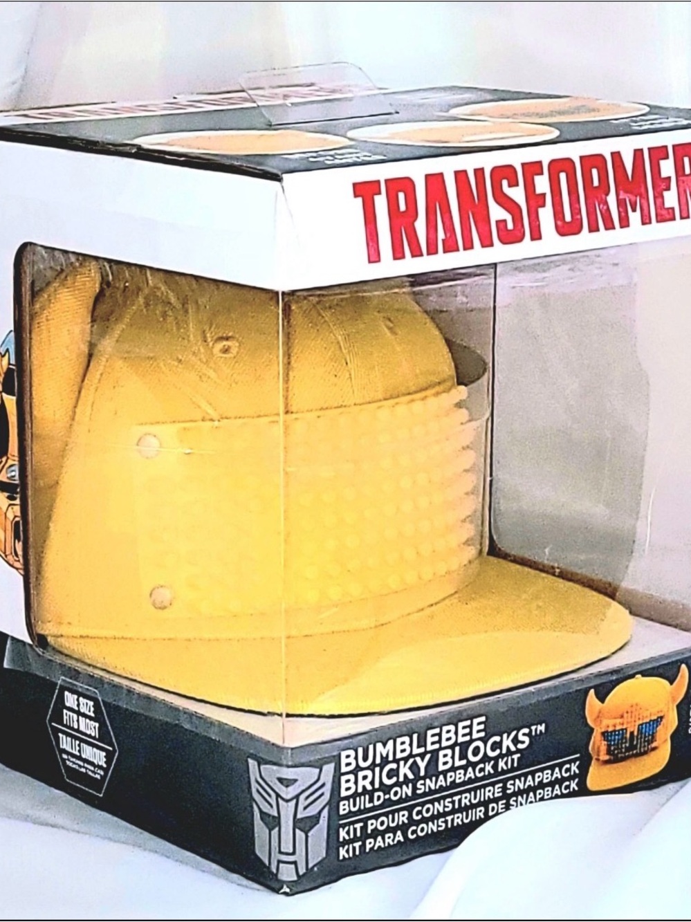 New 2017Hasbro Transformers Bumblebee Bricky Blocks Build-On Snapback Hat Kit